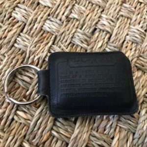 Coach Black Leather Keychain